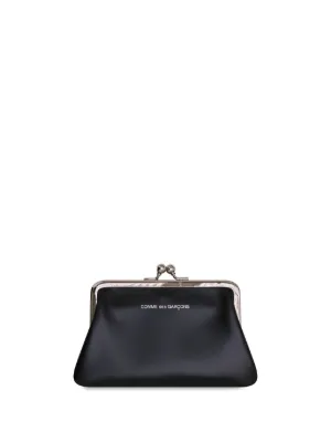 Comme Des Garçons Wallet Big Bow Serie Leather Pouch | Black