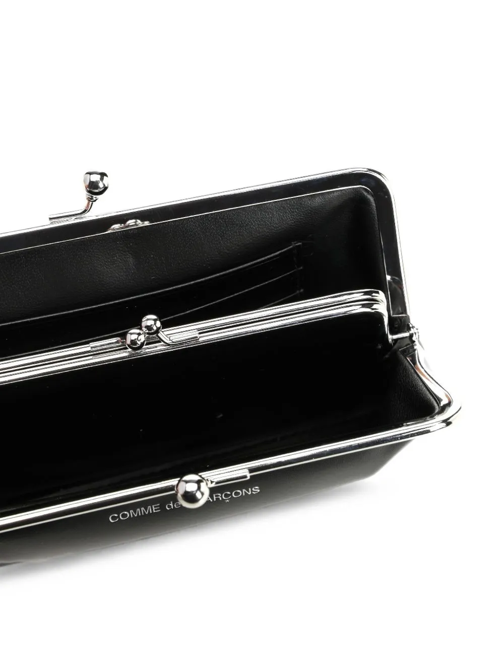 Comme Des Garçons Wallet Portemonnee met kiss-sluiting Zwart