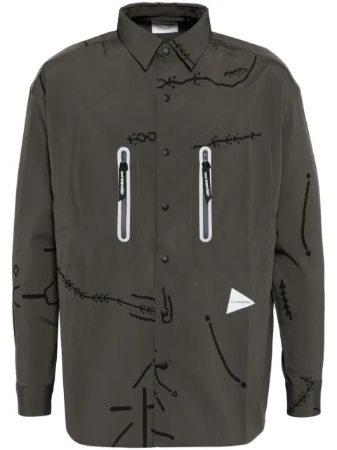 and Wander Daijiro OHARA map key print shirt