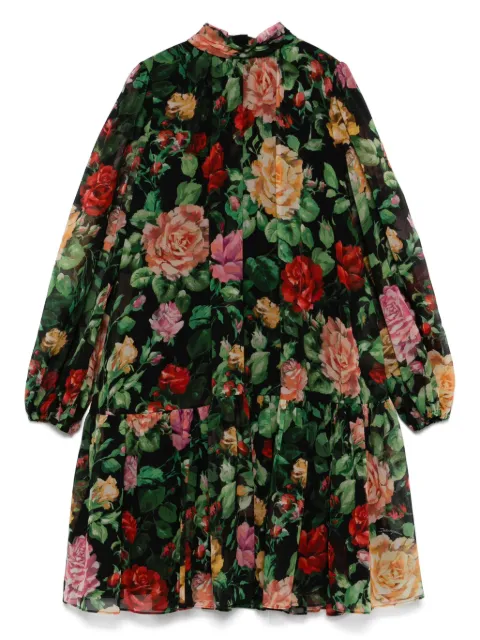 Dolce & Gabbana Kids vestido camisero con rosas estampadas