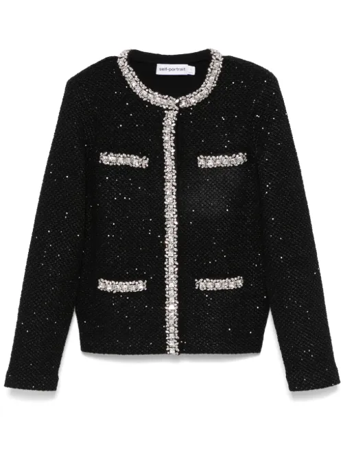 Veste en maille à sequins - Self-Portrait - Modalova