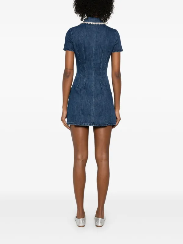ワンピース SELF PORTRAIT Denim short dress BLUE Self-Portrait Denim Mini Dress | Blue | FARFETCH