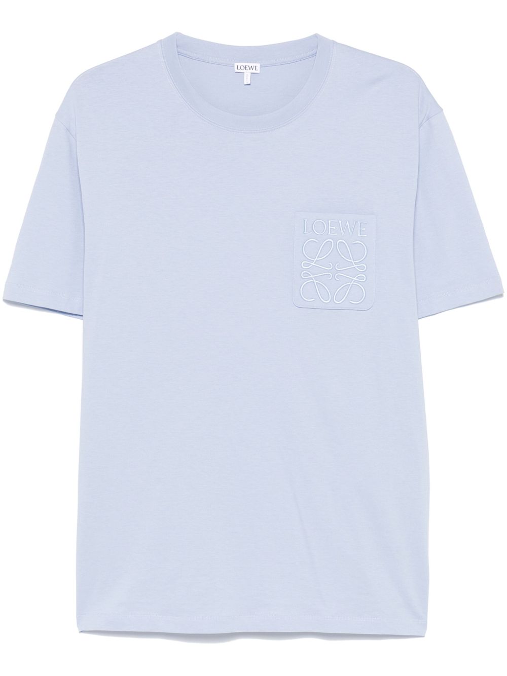 Loewe Anagram-embroidered T-shirt In Blue