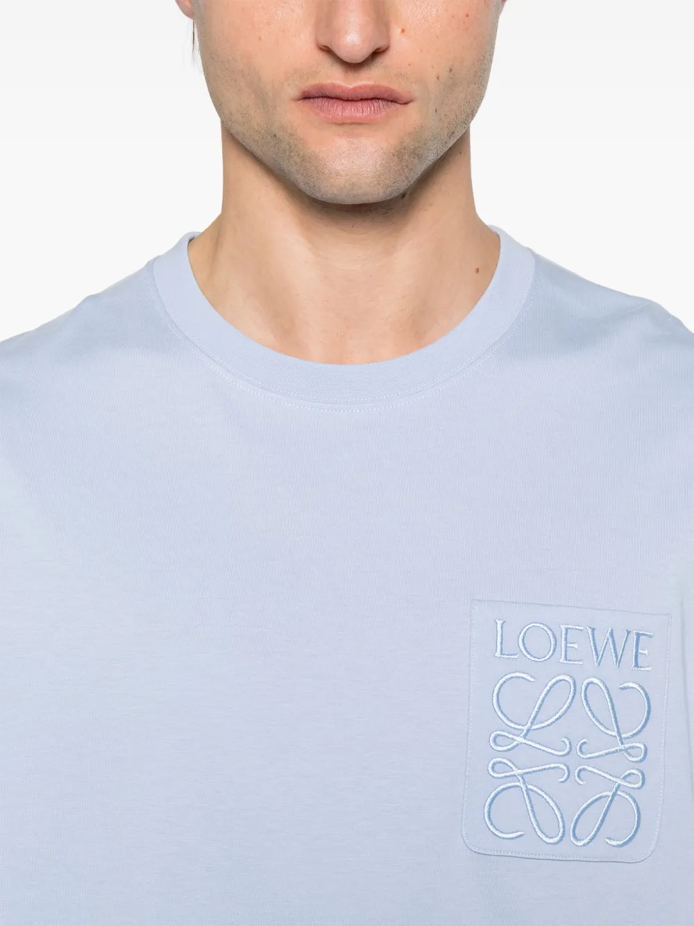 LOEWE T-shirt met borduurwerk Blauw