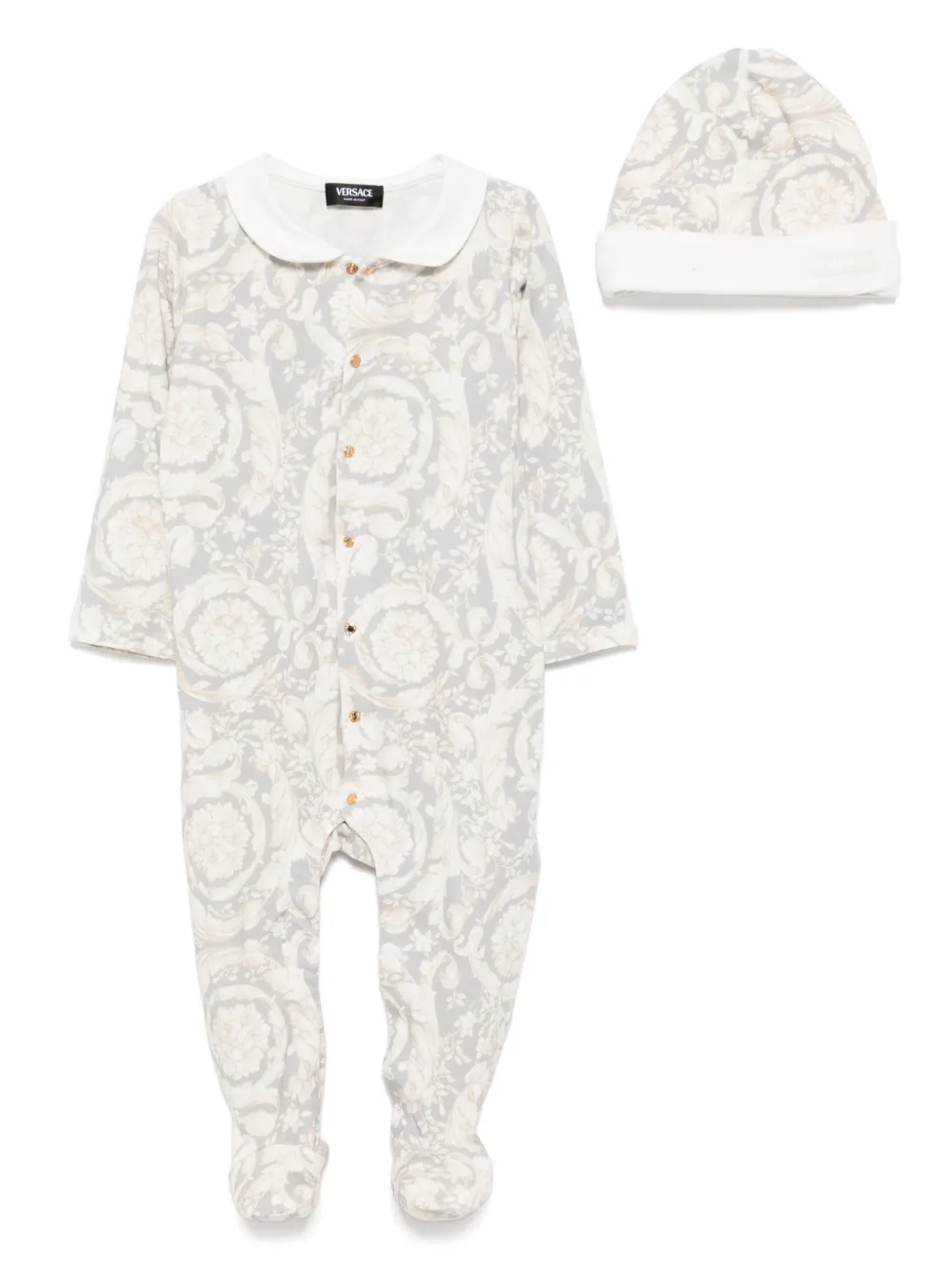 Shop Versace Graphic-print Tracksuit Set In Neutrals