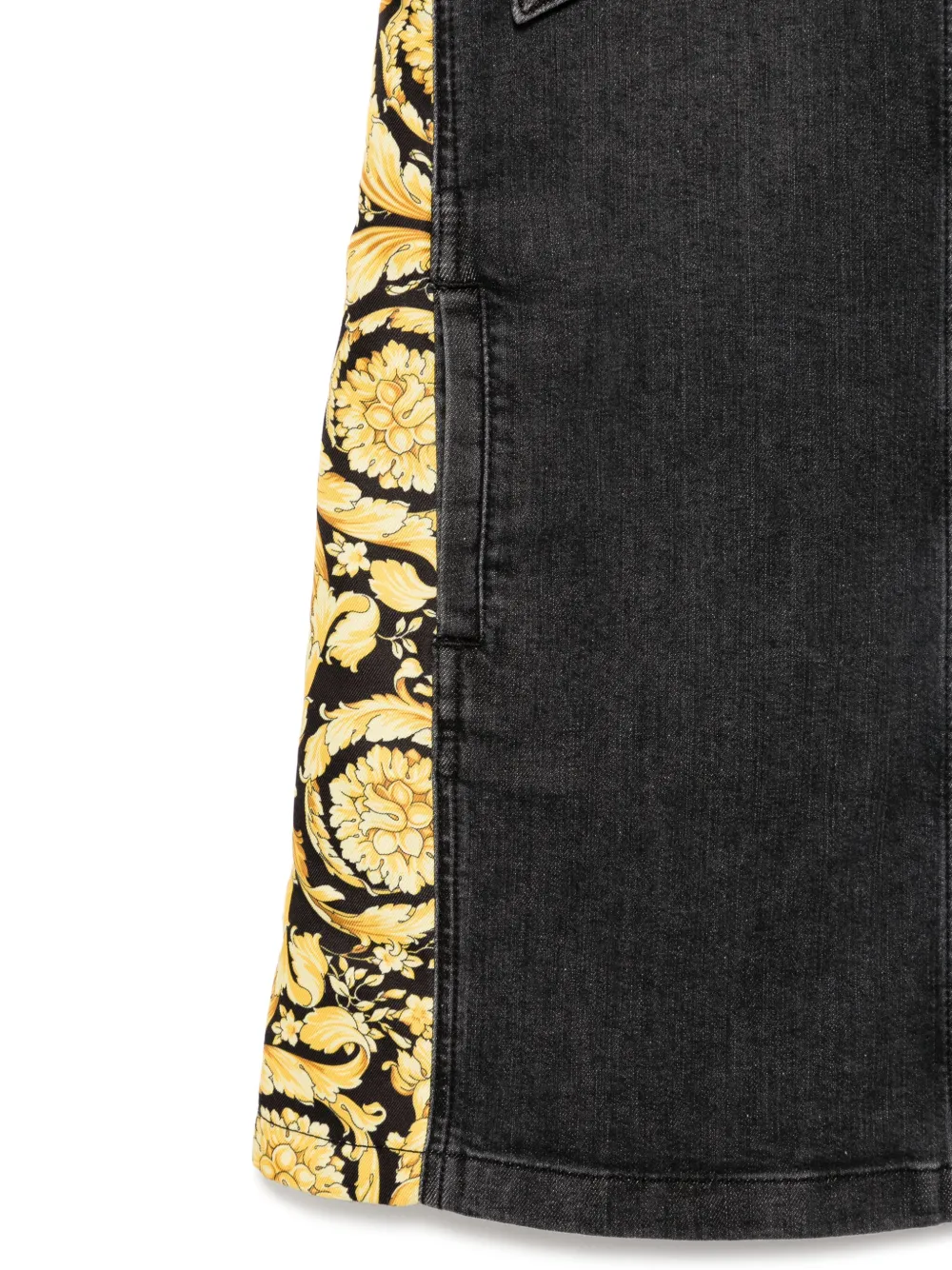 Versace Kids Mouwloze spijkerjurk Grijs