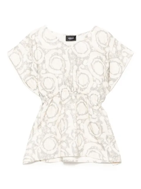 Versace Kids floral-print cotton kaftan