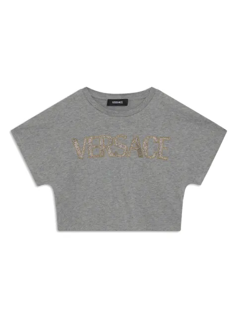 Versace Kids logo-embroidered T-shirt