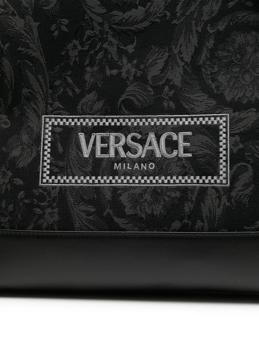 Versace Kids Schoudertas met geborduurd logo Zwart