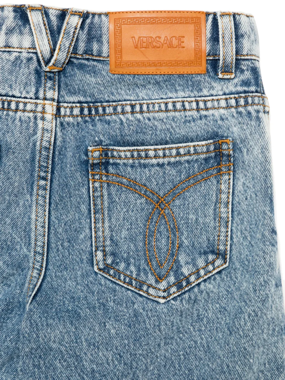 Versace Kids Straight jeans Blauw