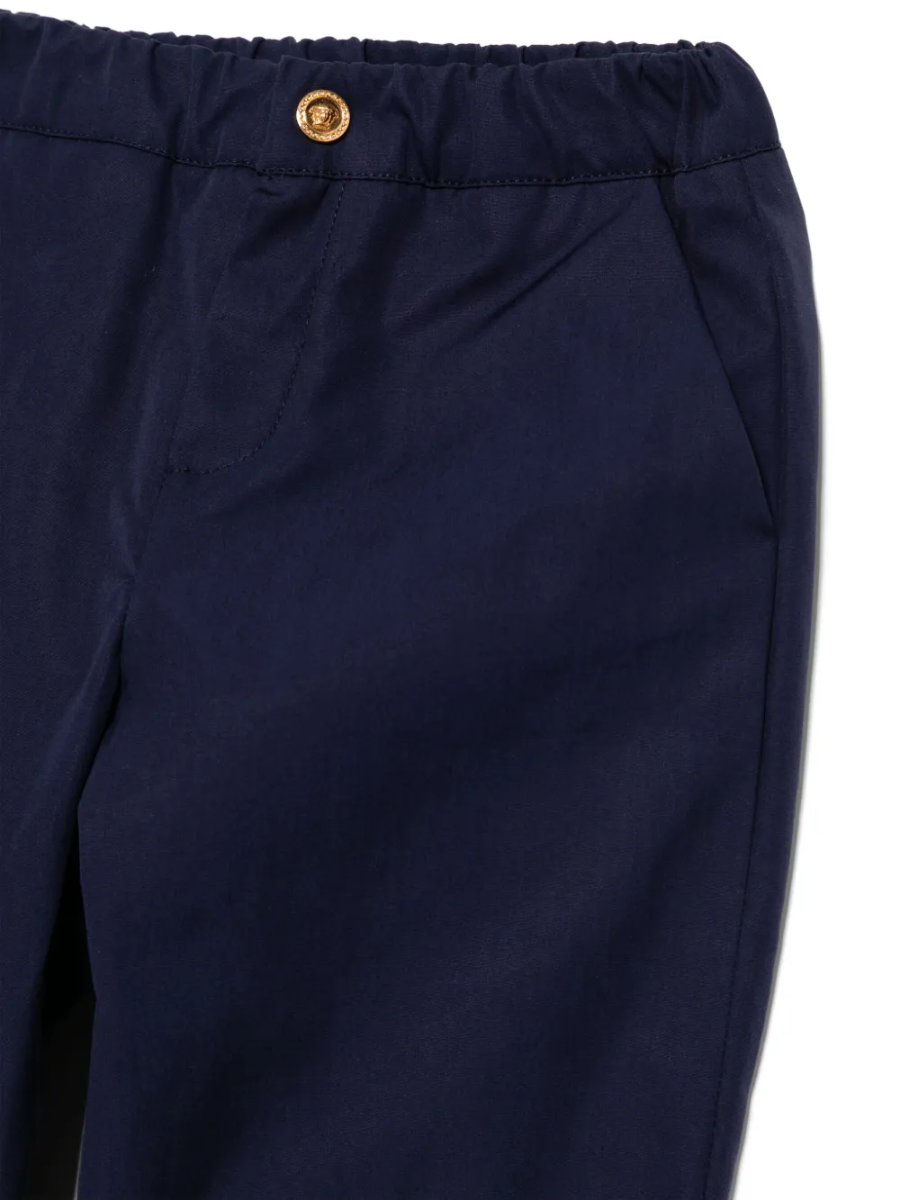 Versace Kids Katoenen cropped chino Blauw