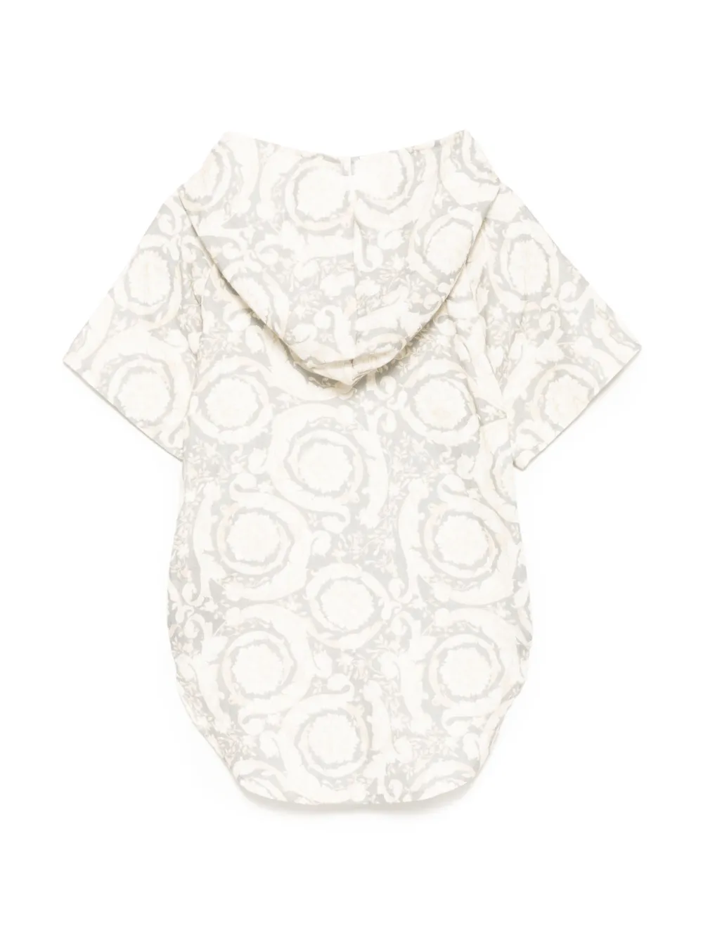 Versace Kids Katoenen tuniek met bloemenprint - Grijs