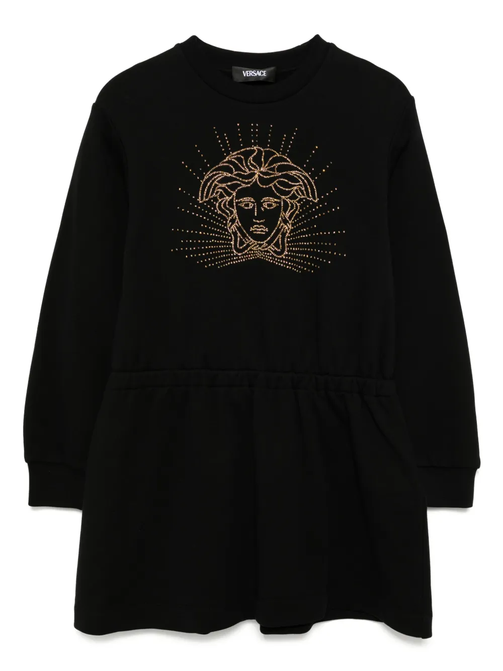 Versace Kids Jurk met ronde hals Zwart