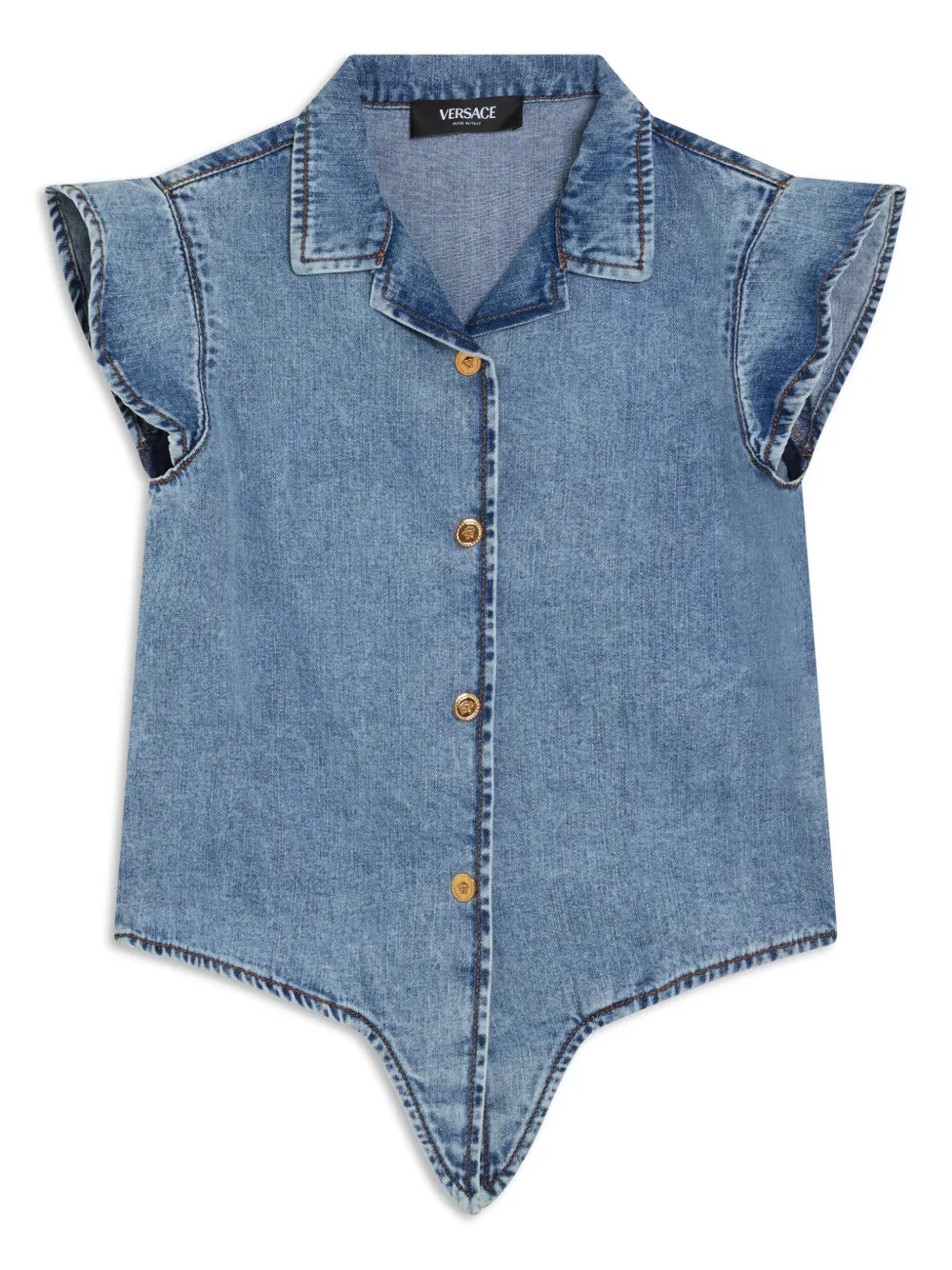 Versace Kids Spijkershirt Blauw