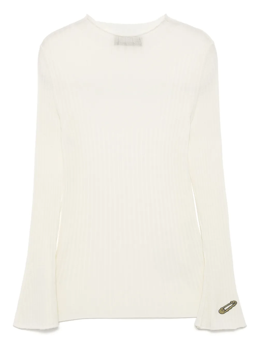 Versace Kids Geribbelde trui Beige