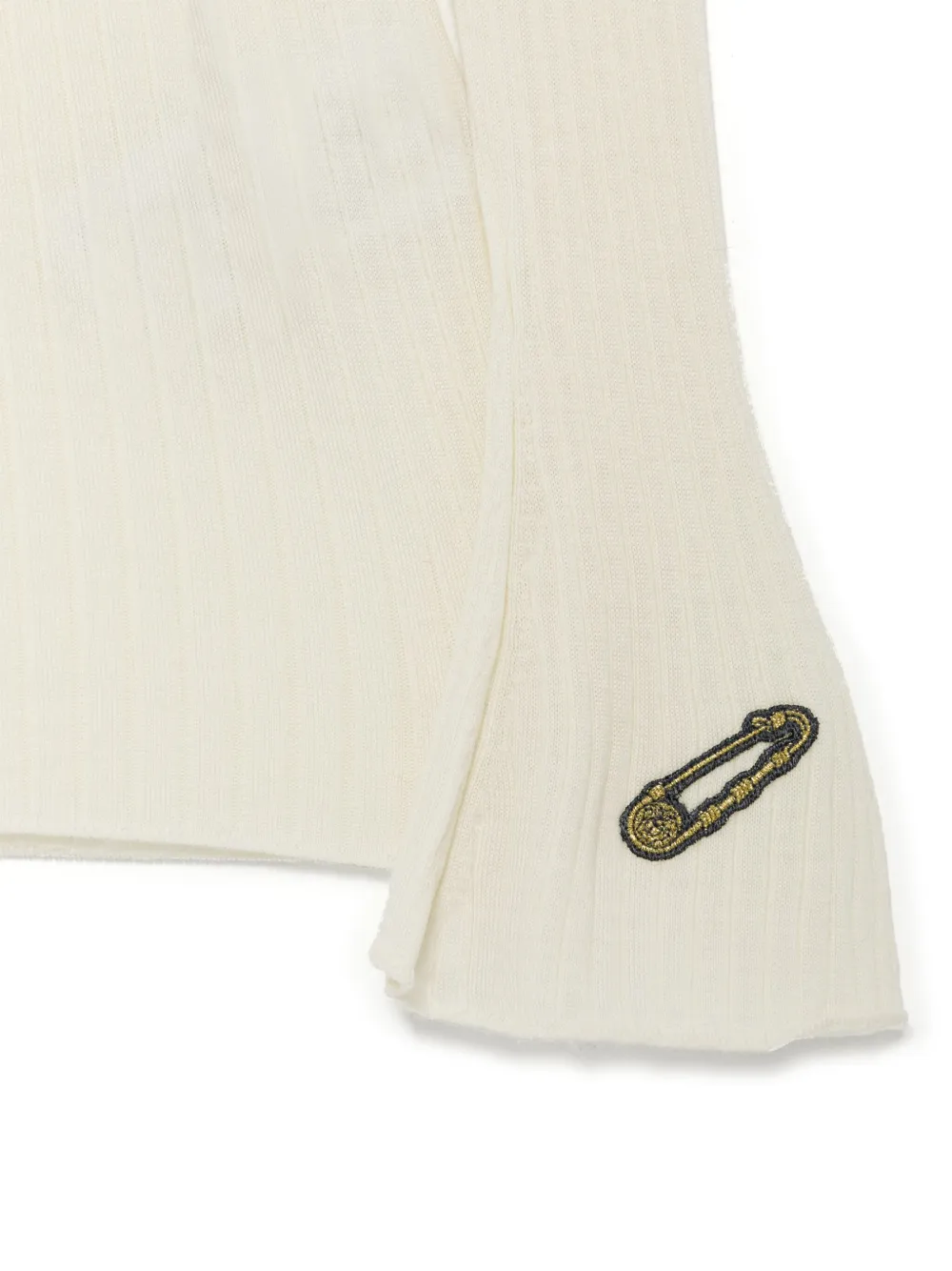 Versace Kids Geribbelde trui Beige