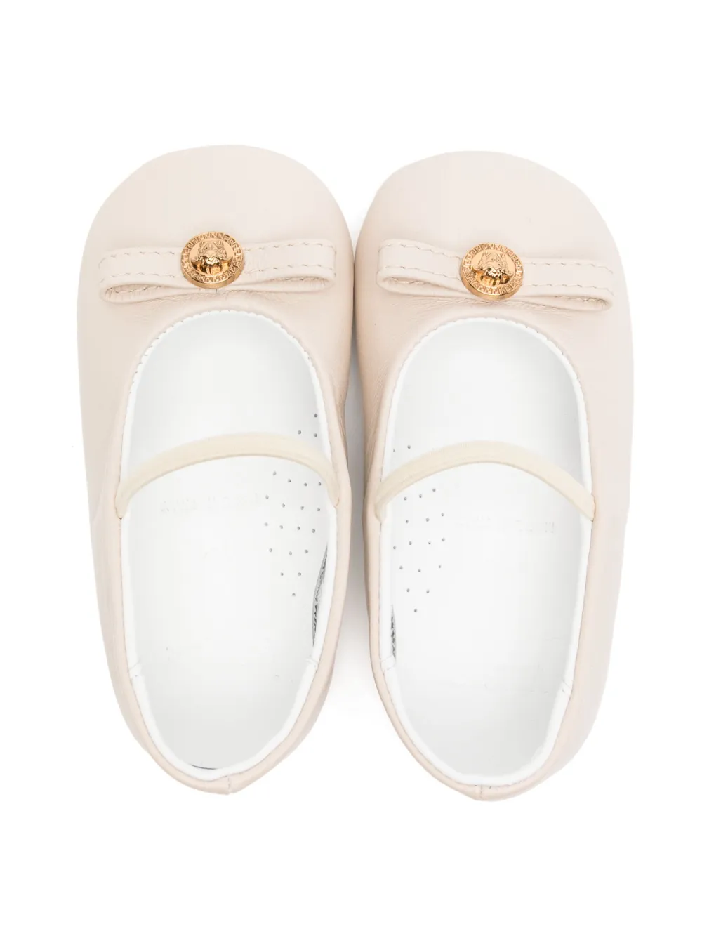 Versace Kids leather ballerinas Neutrals