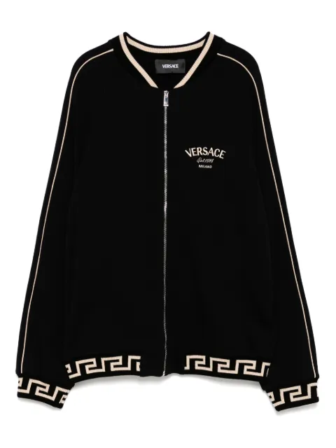 Versace Kids zip-up cotton sweatshirt