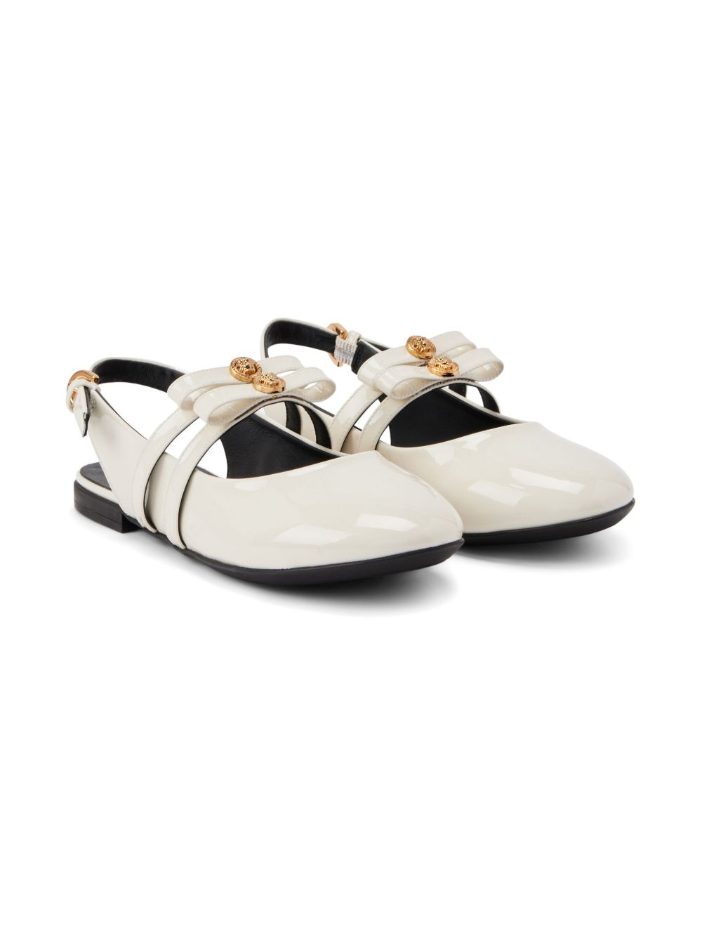 Versace Kids patent ballerinas - White