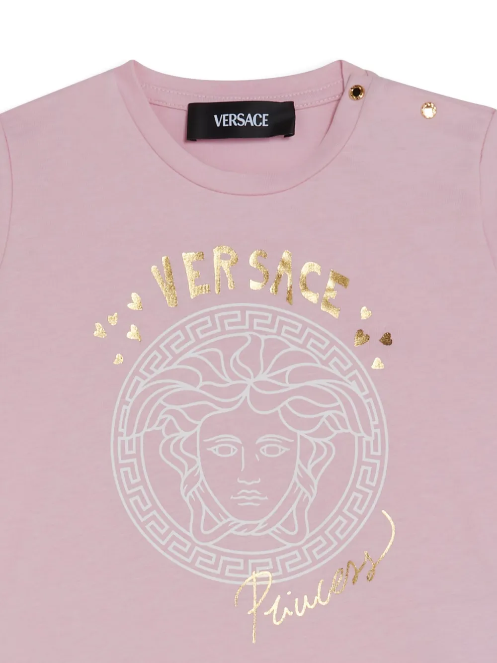 Versace Kids T-shirt met Medusa-print Roze