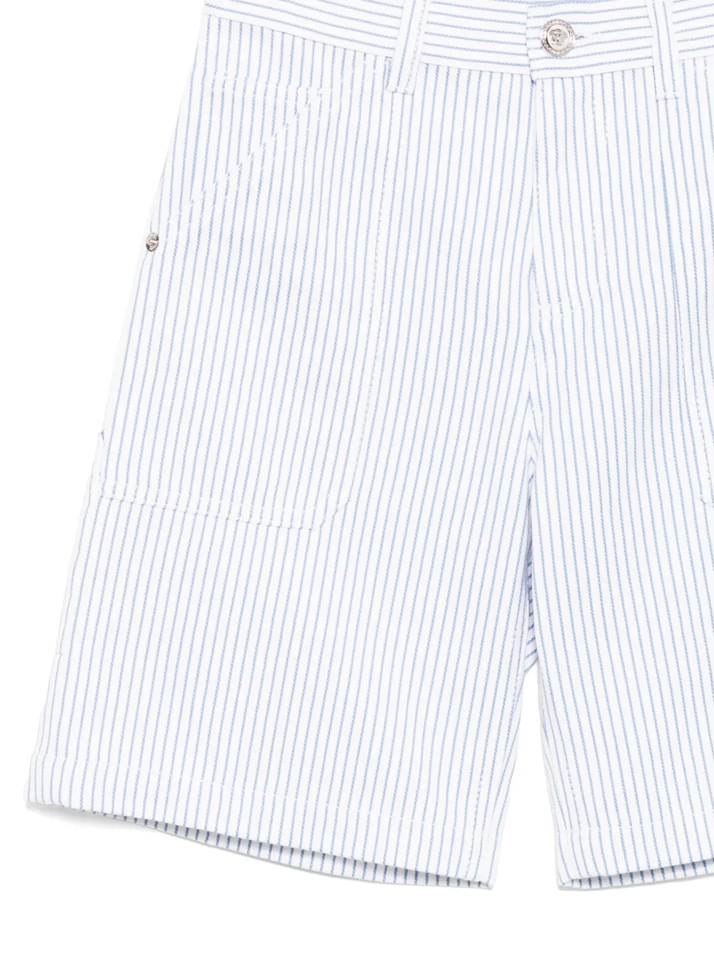 Versace Kids Gestreepte shorts Wit