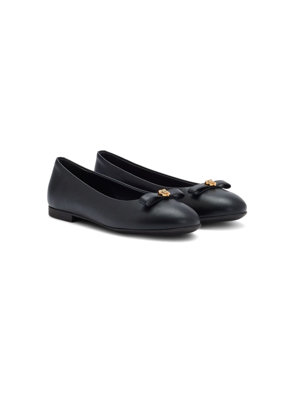 Versace Kids Gianni Ribbon ballet flats Black