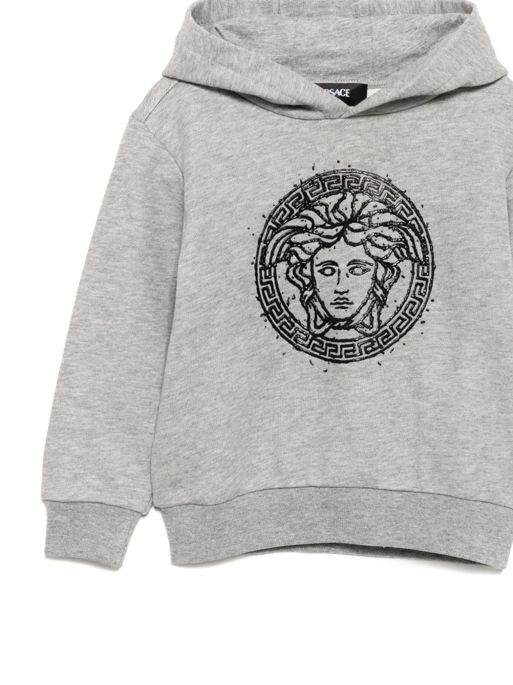Versace Kids Katoenen hoodie Grijs