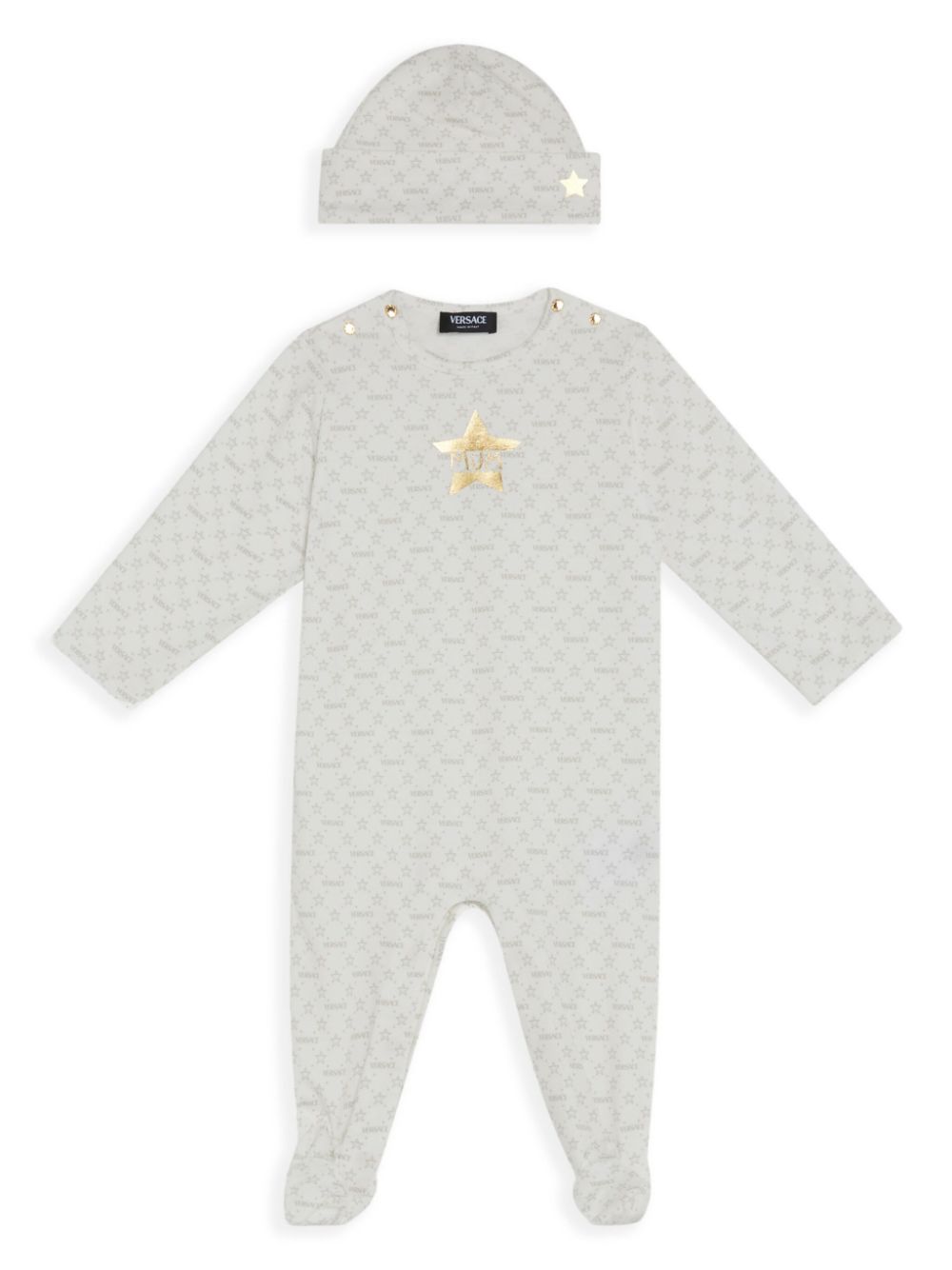 Versace Kids star-print pyjamas - Neutrals