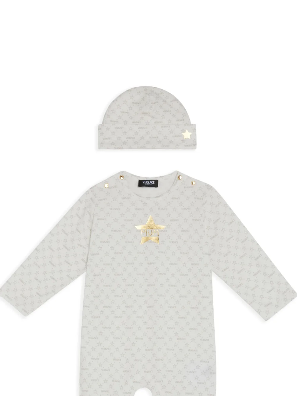 Versace Kids Pyjama met sterrenprint Beige