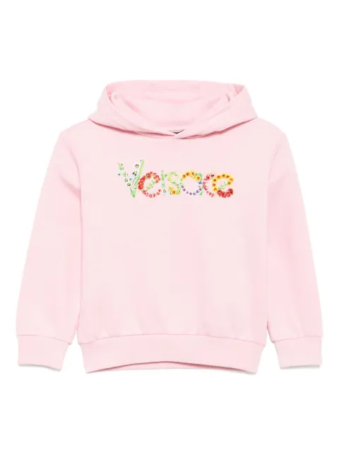 Versace Kids logo-embroidered hoodie