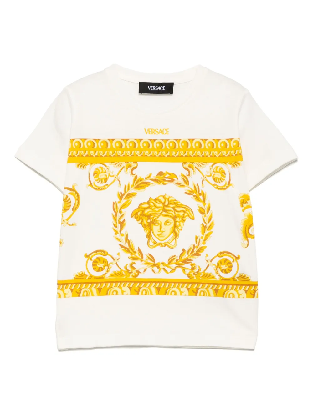 Versace Kids T-shirt met logoprint Wit