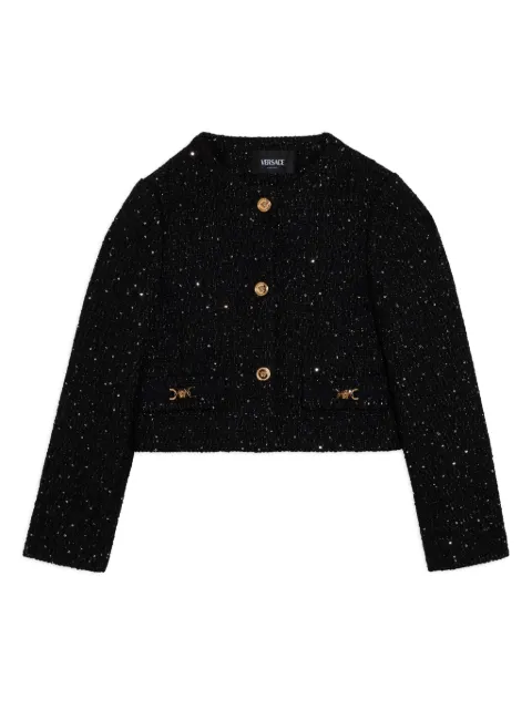 Versace Kids chamarra con lentejuelas