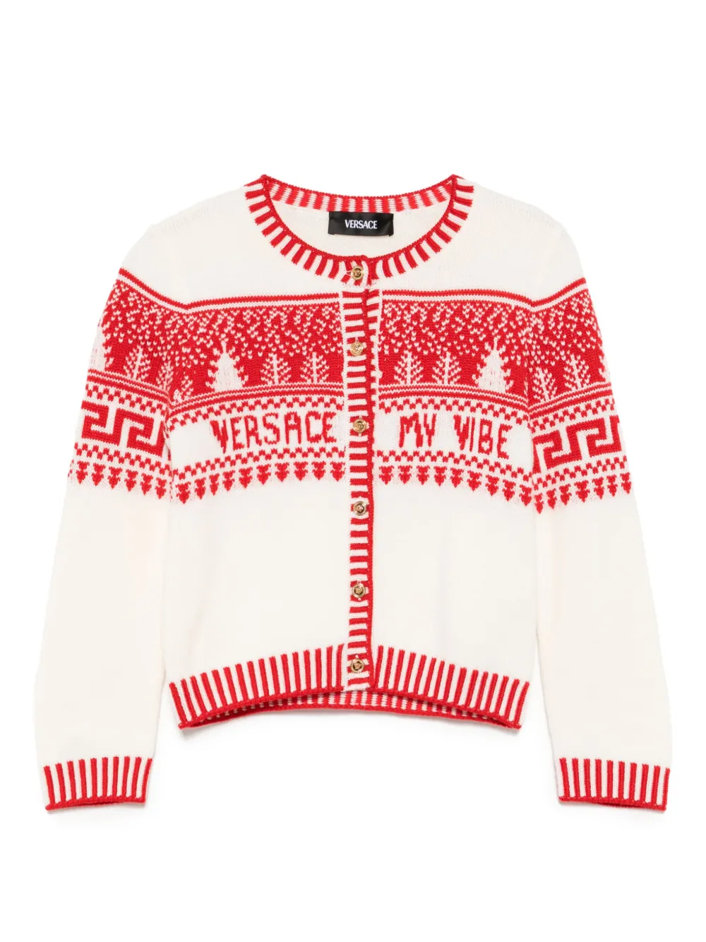 Versace Kids Wollen vest Wit