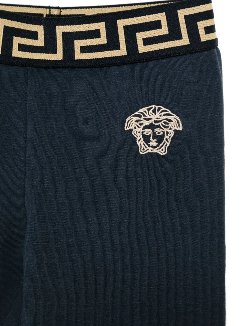 Versace Kids Legging met Medusa-patroon Blauw
