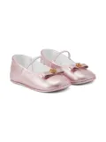 Versace Kids medusa plaque ballerinas - Pink