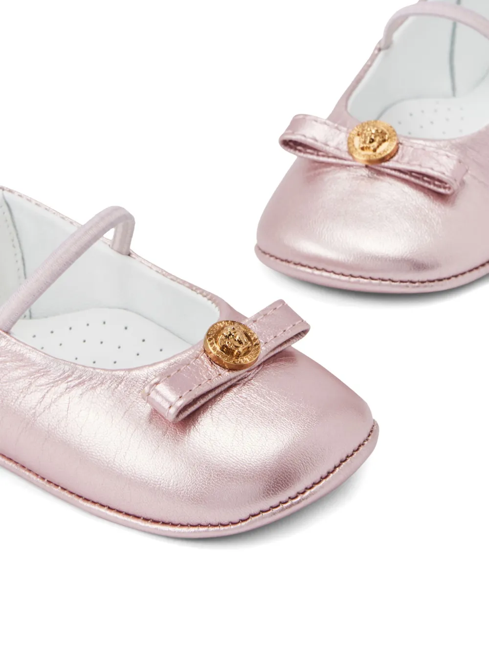 Versace Kids Ballerina's met Medusa-plakkaat Roze