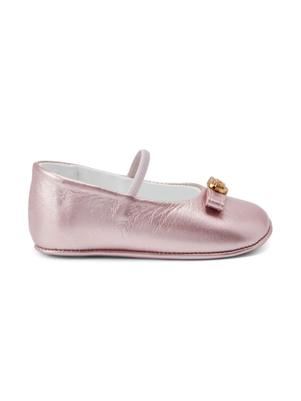 Versace Kids Ballerina's met Medusa-plakkaat Roze