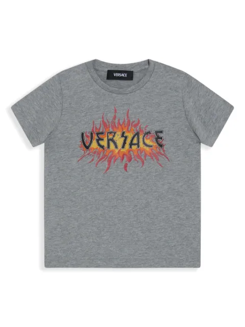 Versace Kids playera con logo estampado