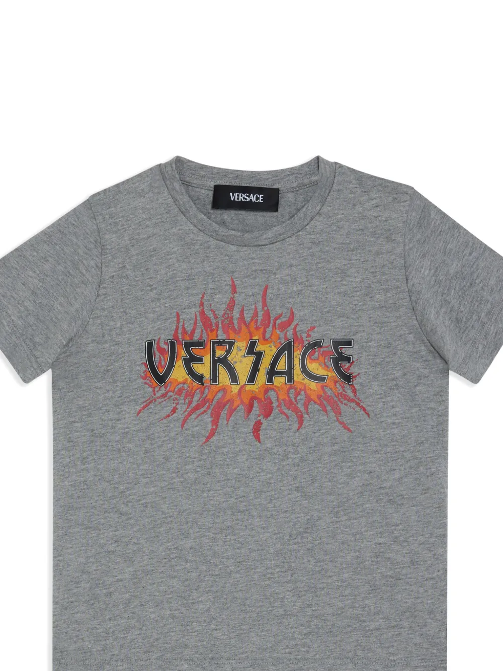 Versace Kids T-shirt met logoprint Grijs