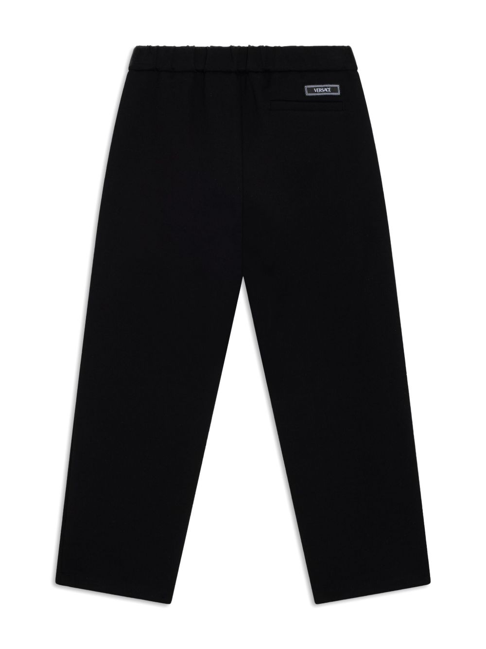 Versace Kids logo patch trousers - Black