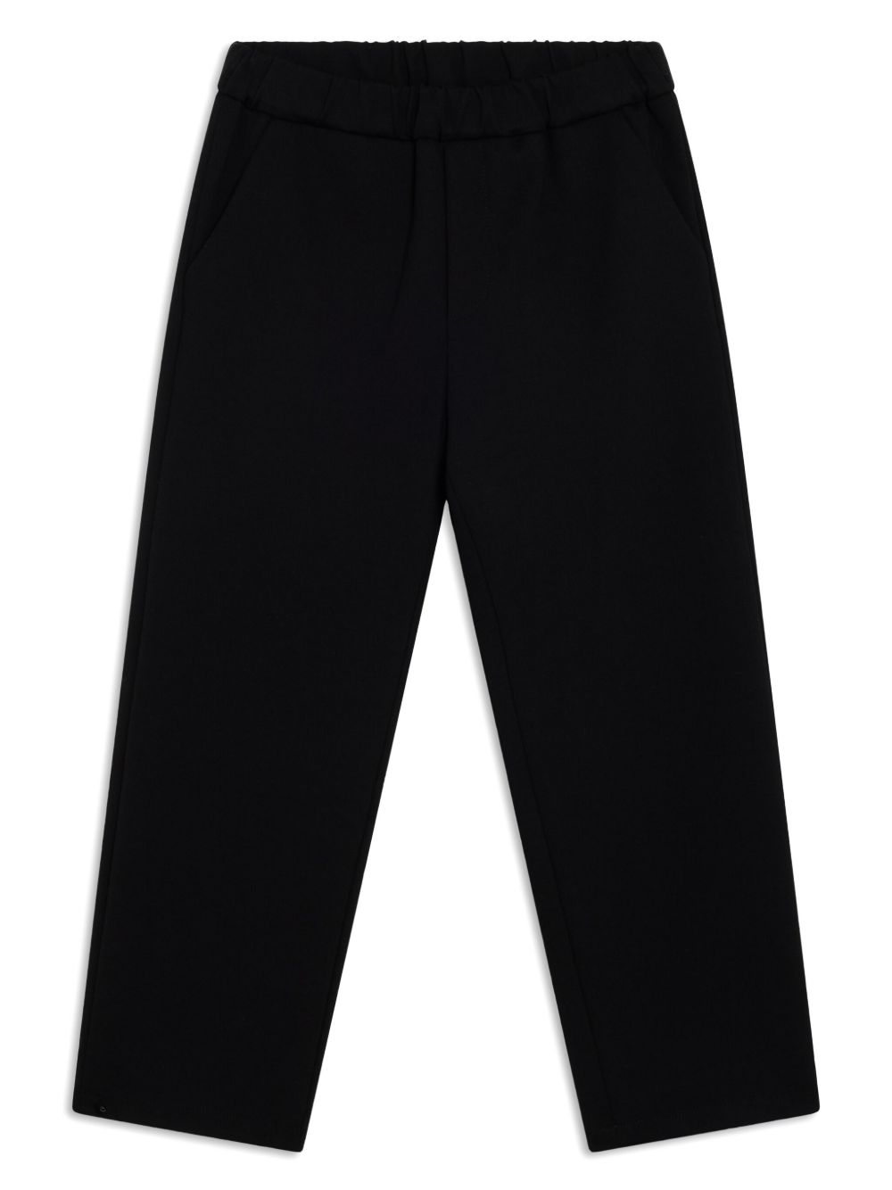 Versace Kids logo patch trousers - Black