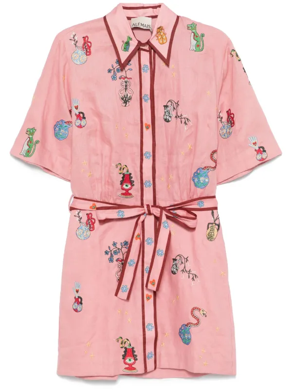 ALEMAIS Timmy Mini Dress | Pink | FARFETCH GE