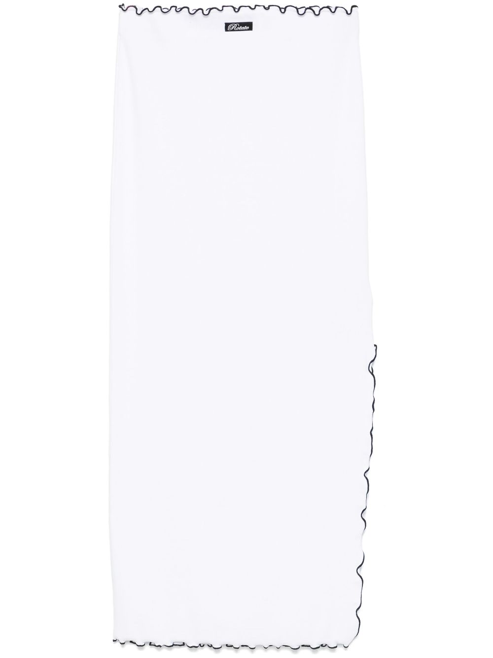 ROTATE BIRGER CHRISTENSEN ribbed midi skirt - White