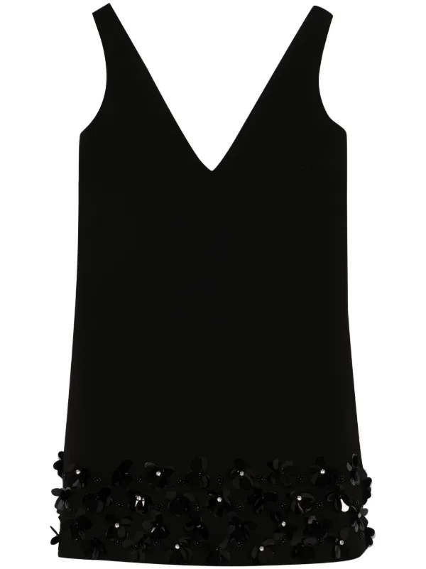 SELF PORTRAIT☆3Dフラワー スパンコール ミニドレス Self-Portrait 3Dスパンコール ミニドレス | ブラック | FARFETCH JP