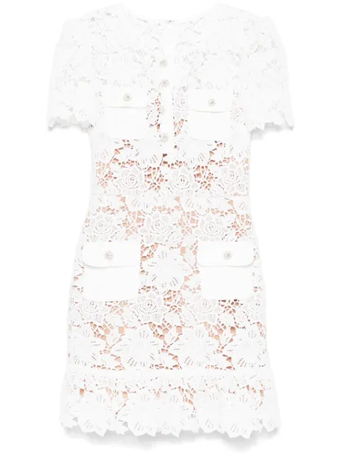 Self-Portrait floral-lace mini dress