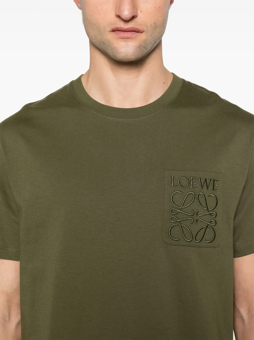 LOEWE T-shirt met borduurwerk Groen