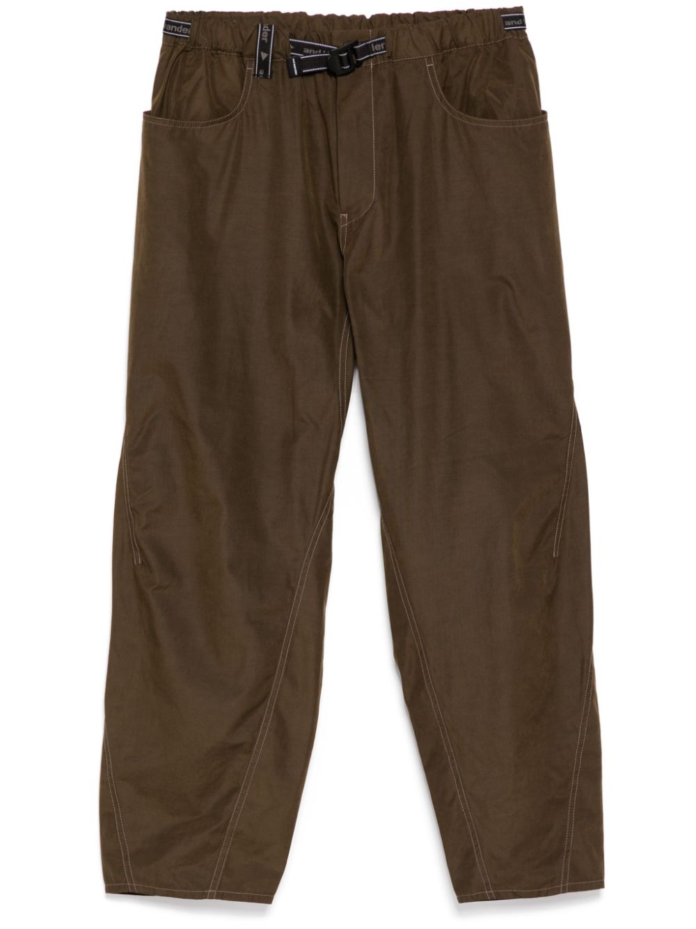 And Wander High Count Cloth Wide Pants In Brown