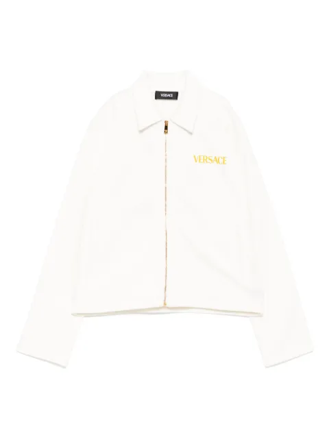 Versace Kids zip-up cotton sweatshirt
