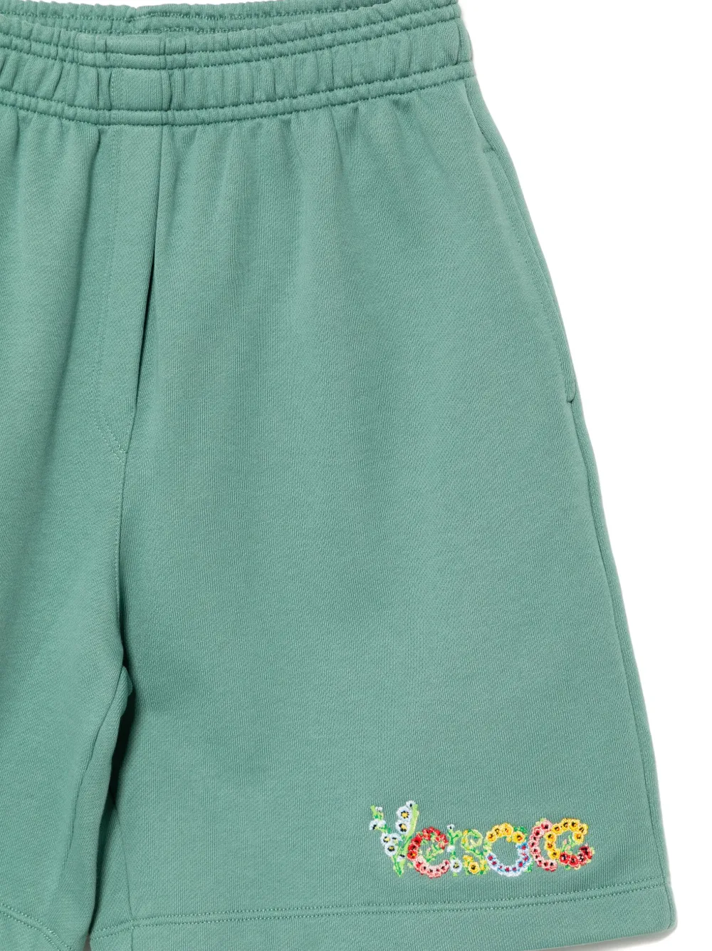 Versace Kids Katoenen shorts Groen