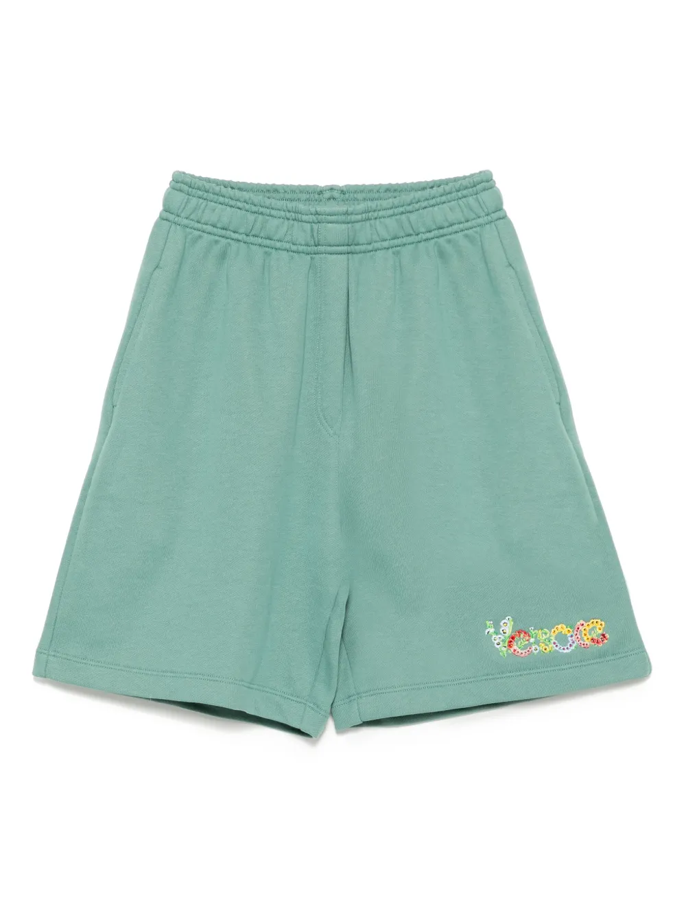 Versace Kids Katoenen shorts Groen